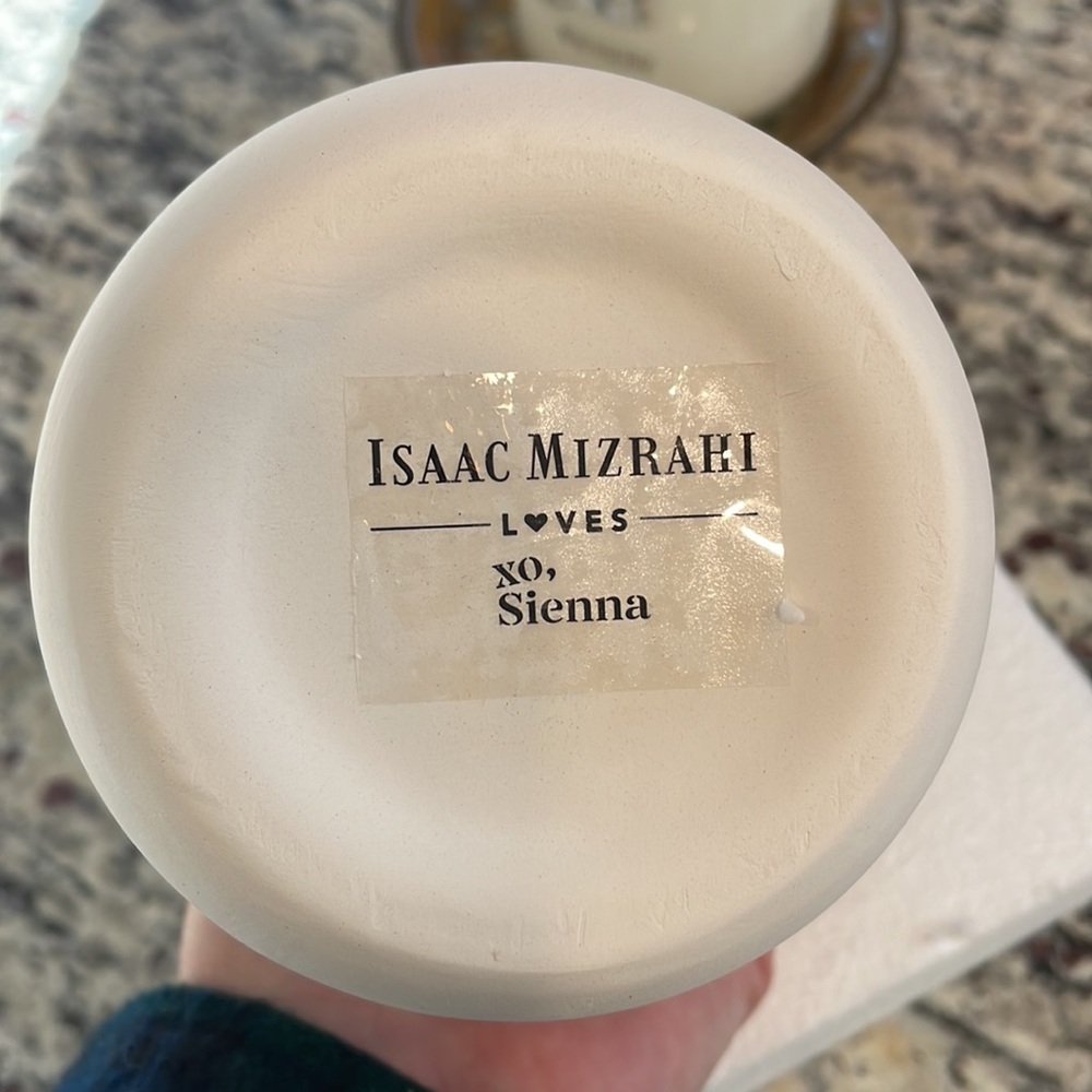 Isaac Mizrahi XO sienna pink ceramic new in box small vase - Picture 5 of 11